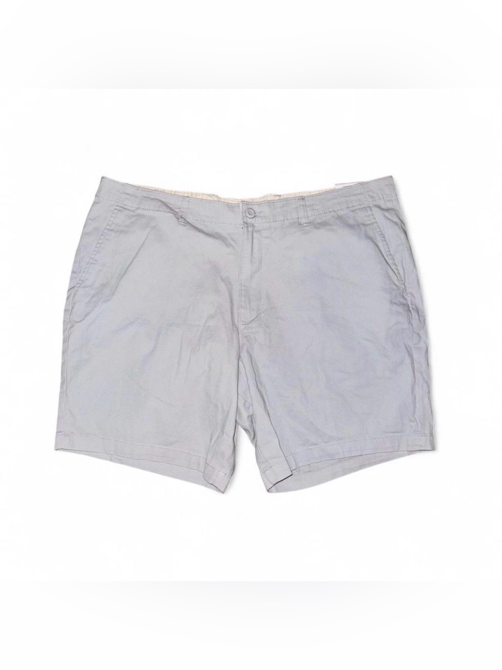 NWT Mens George Soft Silver Gray Flat Front 9” Above The Knee Shorts Size 44